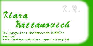 klara mattanovich business card